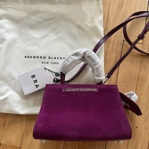 Brandon Blackwood Arlen Purple Suede Bag